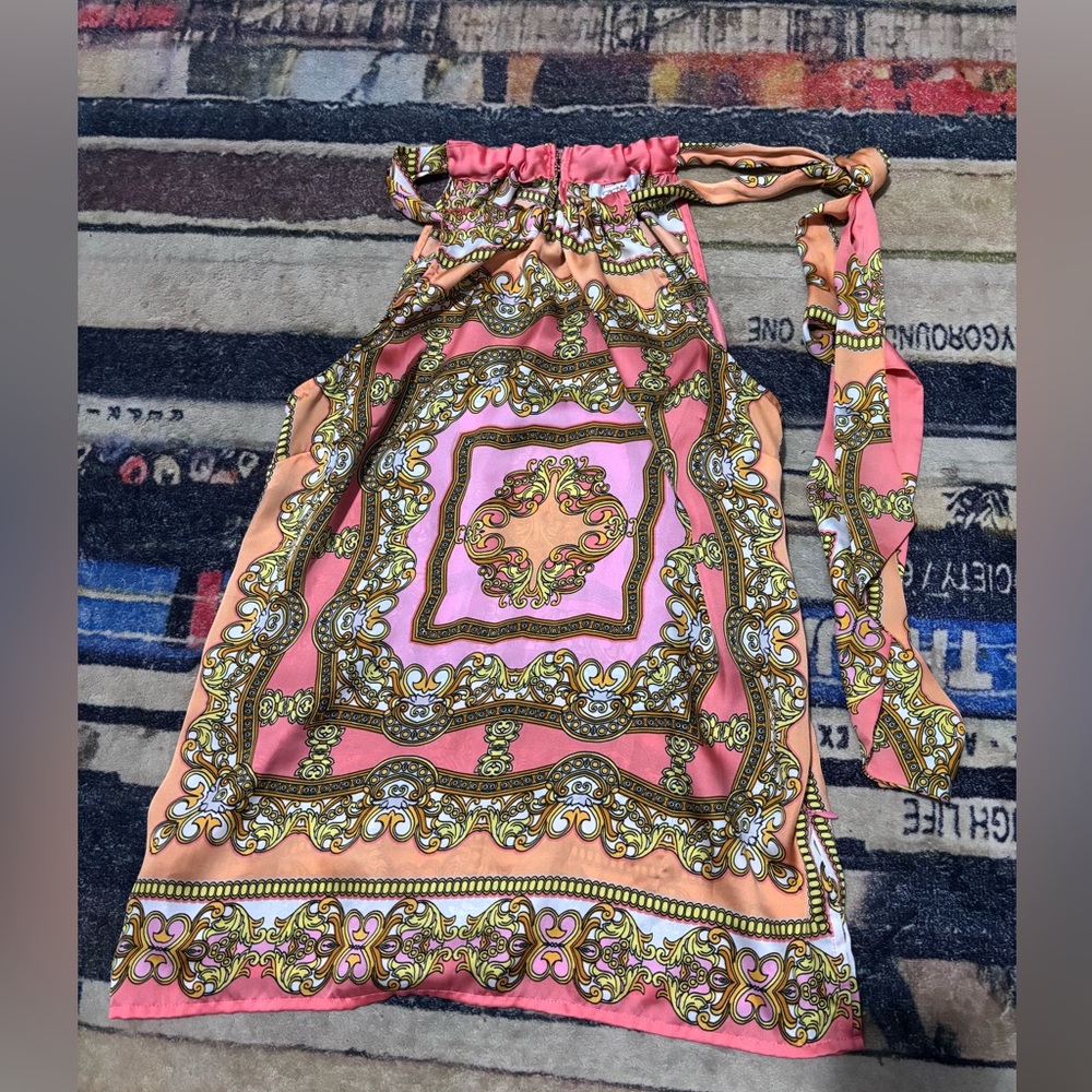 Cache Pink and Yellow Patterned Top small